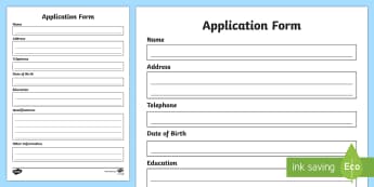 Job Application Editable Proforma - job, search, apply, application, form, editable