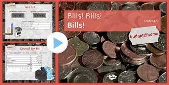 Budget at Home: Bills Bills Bills PowerPoint GCSE Grades 4-5 - KS3, KS4, GCSE, Maths, Finance, Budget, Home