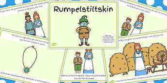 Rumpelstiltskin Story Sequencing A4 EAL Romanian Translation