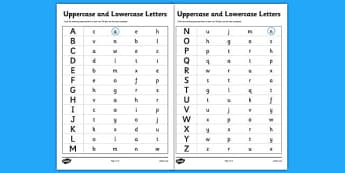 Uppercase and Lowercase Letters Worksheet - uppercase, lowercase, letters, uppercase letters, lowercase letters, worksheet, upper and lowercase worksheet