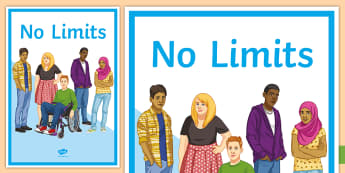 No Limits A4 Display Poster - Disability Awareness, disability, special needs, discrimination, respect 