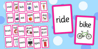 Match the Verb to the Object Cards - verb, object, match, cards