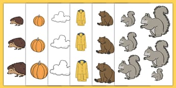 Autumn Size Ordering - autumn, size ordering, seasons, season size ordering, size ordering activity, size ordering games, size and shapes, shape, size