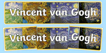 Van Gogh Display Banner - Vincent Van Gogh, art, artist, header, display, design
