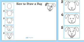 How to Draw a Dog - drawing, animals, wet play, design