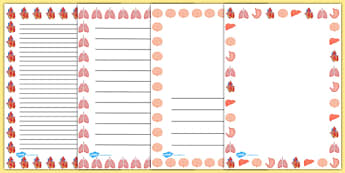 Human Body Organs Page Borders - organs, page borders, human, internal organs, 