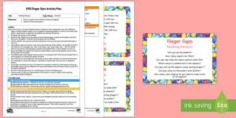 EYFS Pinching Patterns Finger Gym Plan and Prompt Card Pack - EYFS, Patterns, shape space measure, fine motor, funky fingers, pincer grip, patterns, repeating pat