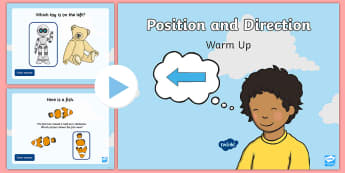 Year 1 Position and Direction Warm-Up PowerPoint - KS1 Maths Warm Up Powerpoints, KS1, maths, numeracy, year 1, Y1, year one, warm up, warm-ups, warm-u