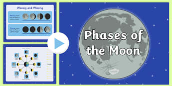 Phases of the Moon PowerPoint - powerpoint, power point, interactive, powerpoint presentation, phases of the moon, the moon, moon, moon phases, moon phases powerpoint, phases of the moon presentation, presentation, slide show, slides, discussion aid,