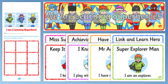 Ready Made Superhero Themed Characteristics Effective Learn Pack