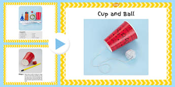 Cup and Ball Craft Instructions PowerPoint - EYFS, KS1, craft, Victorian toys
