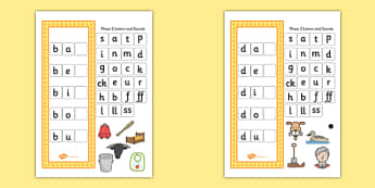 CVC Word Activity Pack Including Phase 2 Letters and Sounds 