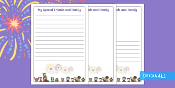 Sparks in the Sky Family Fun Writing Frames - fireworks, bonfire, bonfire night, guy fawkes, Twinkl Originals, Twinkl Fiction, writing frame, fami
