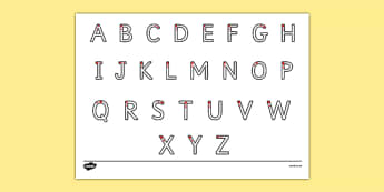 Letter Formation Alphabet Handwriting Practice Sheet (Uppercase) - letters, letter formation, formation, alphabet, handwriting, worksheet, handwriting worksheet, practise