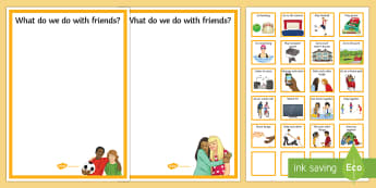 What We Do with Friends Cut and Stick Activity - Requests, SEN, friendship, KS3, KS4, 