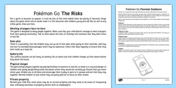 Pokemon Go Adult Guidance