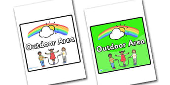 Outdoor Area Sign - sign, display sign, area display sign, area sign, area, outdoor, outdoor area sign, outdoor area, outdoor sign, classroom areas, school areas, classroom area signs, topic signs, topic area signs