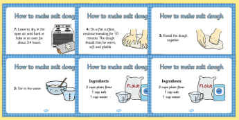 Salt Dough Recipe A4 Display Posters - Salt Dough, Saltdough, recipe, display, poster, A4, making saltdough, recipe card, how to make salt dough