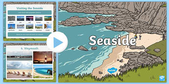 British Seasides PowerPoint - seaside, british seasides, beaches, beach, seaside photos, beach photos, seasides in the UK, beach photos, at the seaside