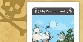 Pirate Sticker Reward Chart (30mm) - Pirate Reward Chart (30mm), pirate, reward chart, chart, reward, 30mm, 30 mm, stickers, twinkl stickers, award, certificate, well done, behaviour management, behaviour, pirate, pirates, ship, island, ocean, jolly 