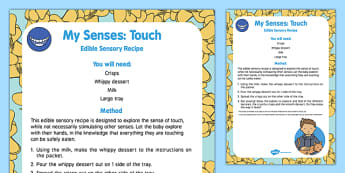 My Senses   Touch Edible Sensory Recipe