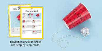Cup and Ball Craft Instructions - EYFS, KS1, craft, Victorian toys