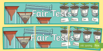 Fair Tests Display Banner - Porter Croft Displays, fair test, testing, science, investigation, investigative, investigations, di