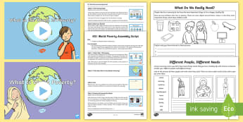 KS1 All About World Poverty Resource Pack - world's largest lesson, global issues, citizenship, helping people, the environment