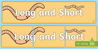 Long And Short Display Banner - long and short, long, short, display, banner, sign, posters, longer, shorter, different, length, size, height