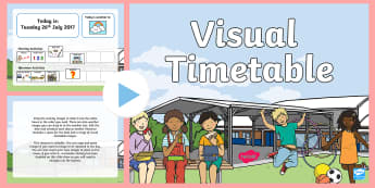 Interactive Visual Timetable PowerPoint - time table, routine