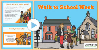 Walk to School Week PowerPoint - walk, school, week, powerpoint