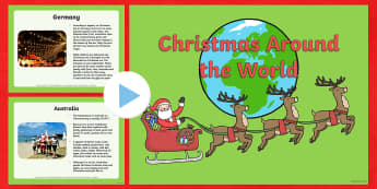Christmas Around The World PowerPoint - christmas, christmas around the world, powerpoint, information powerpoint, discussion starter, class discussion