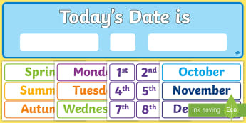 Todays Date Display Pack - display pack, today, date, display