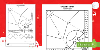 Simple Origami Christmas Santa Paper Craft English/Hindi - paper craft, Santa, Father Christmas, decoration,fun craft, festival, celebration