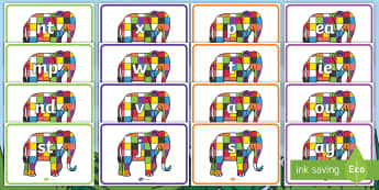 Phase 2-5 Phoneme Set On Elmer to Support Teaching on Elmer - phase 3, phase 4, phonemes