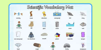 Everyday Materials Word Mat - everyday, materials, word mat, word, mat