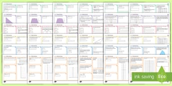 KS3/4 Half Term 4 Maths Activity Mat - algebra, number, data, probability, shape, revision, calculator