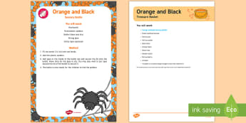 Orange and Black Treasure Basket Ideas - Treasure Baskets, Halloween, baby, babies, sensory play, colour, 