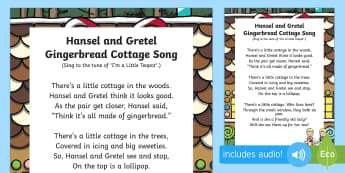 Hansel and Gretel Gingerbread Cottage Song - Hansel, Gretel, Grimm, Fairly Tale, Traditional Tale, Singing, Song Time