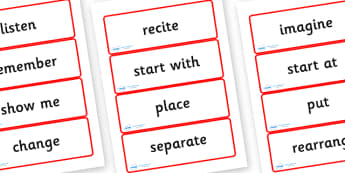Year Three Numeracy Vocabulary Word Cards - Instructions - word cards, numeracy word cards, numeracy vocabulary, word flash cards, flash cards, key words
