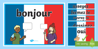 French Classroom Commands Posters - france, languages, EAL  
