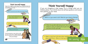 Think Yourself Happy Guide  - young People, emotions, PSHCE, low mood, anxiety