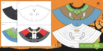 Halloween Cone Characters Craft - Halloween, craft, monsters, cut-outs, paper, cones