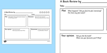 Book Review Template - book review template, book review, writing
