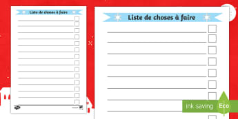 Liste de choses à faire pour Noël - Hiver, prévisions, cadeaux, fêtes, cycle 1, cycle 2,French