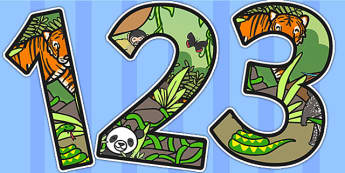 Jungle Themed Display Numbers - jungle, jungle, display, numbers