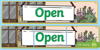 Open Sign Display Banner - open sign, display banner, display, banner, open, sign, display sign, enter