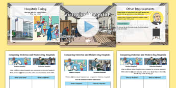 KS1 Victorian Hospitals Information PowerPoint Activity Pack - Florence Nightingale's Birthday, Florence Nightingale, Joseph Lister, history, then and now, The li