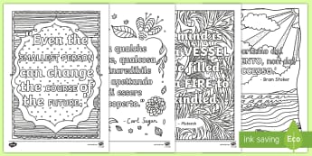 Classroom Inspiration Quotes Mindfulness Colouring Sheets English/Italian - Classroom Inspiration Quotes Mindfulness Colouring Sheets - classroom, inspiration, quotes, mindfuln