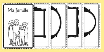 Ma famille Book French - french, family, book, sister, father, mother, brother